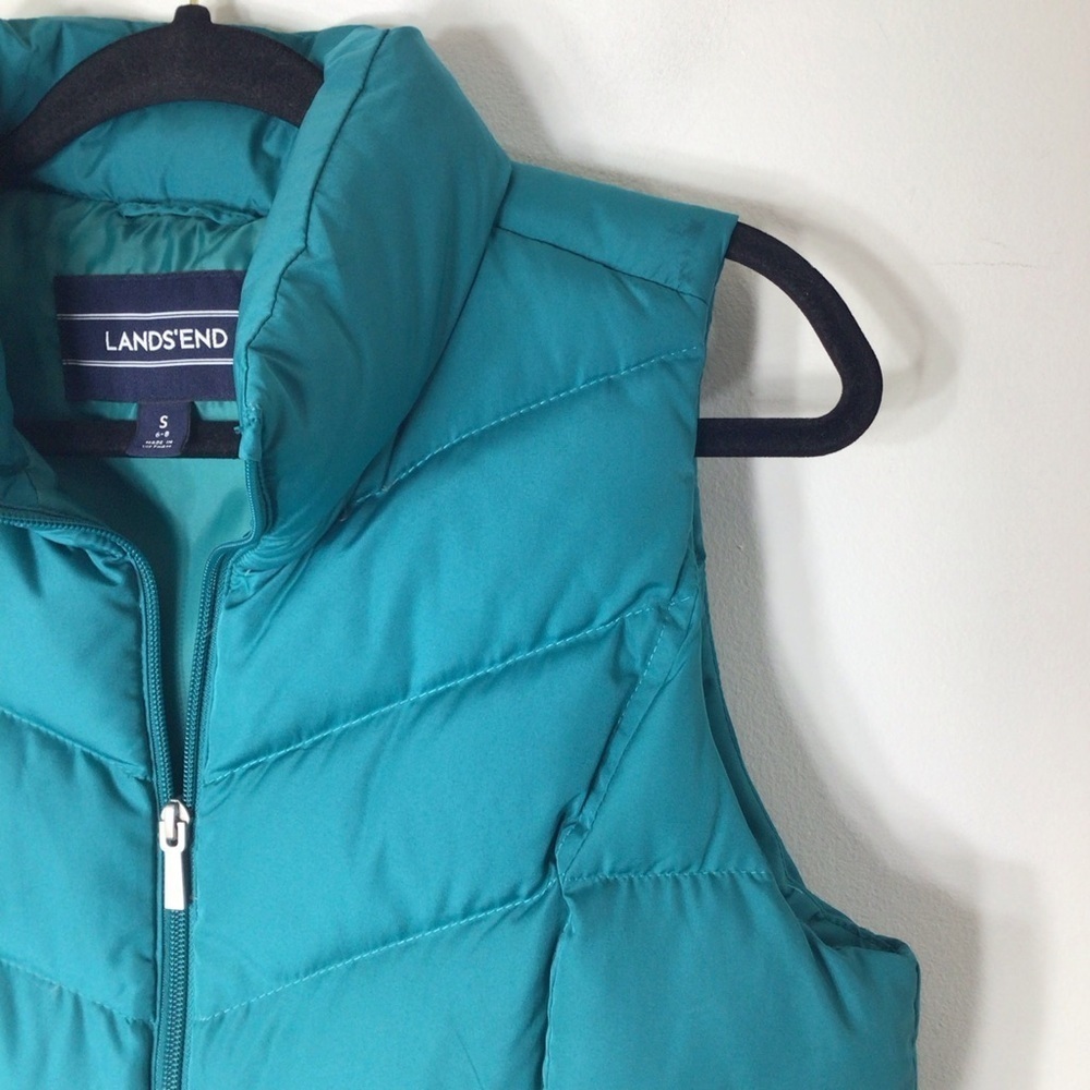 Lands End down filled vest women small blue - Picture 2 of 10